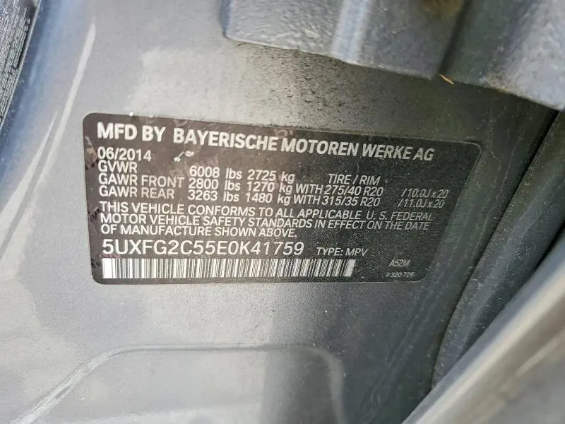 2014 BMW X6 XDRIVE35I  