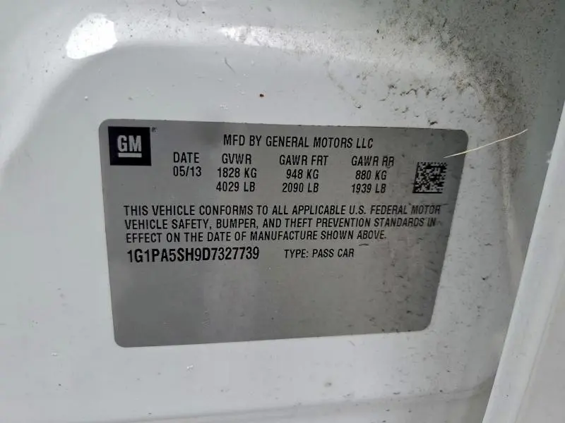 2013 CHEVROLET CRUZE LS  