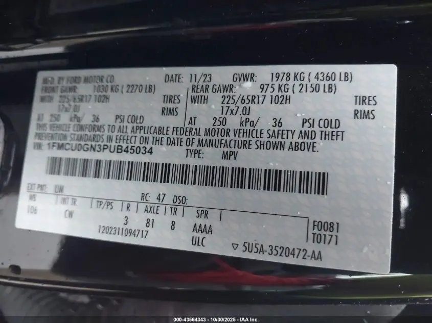 2023 FORD ESCAPE ACTIVE