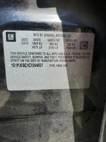 2012 CHEVROLET CRUZE ECO  