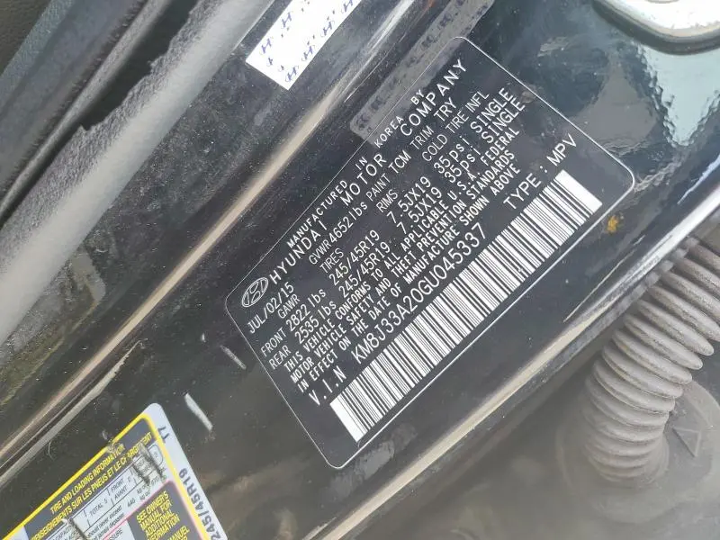 2016 HYUNDAI TUCSON LIMITED  