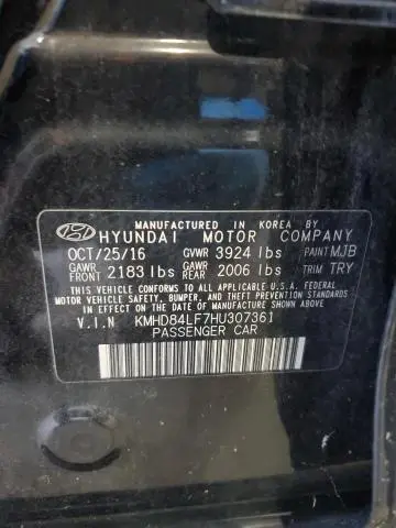 2017 HYUNDAI ELANTRA SE  