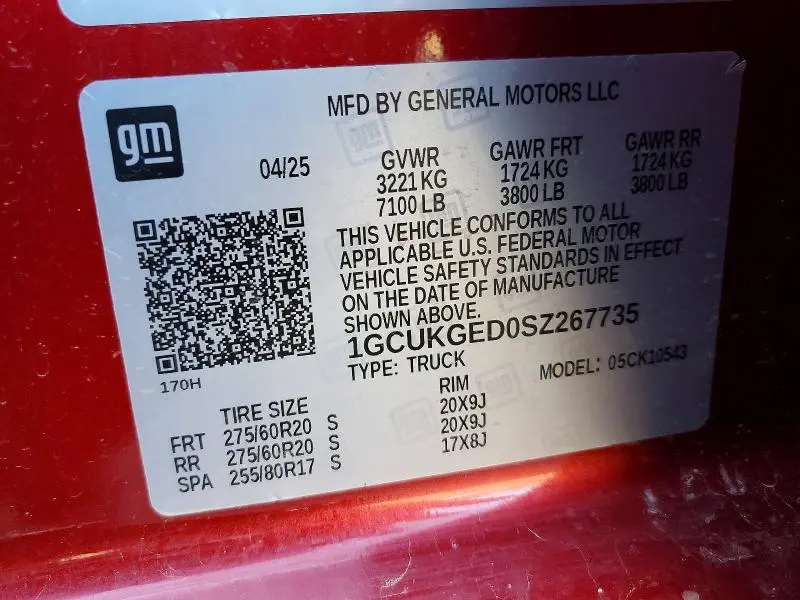 2025 CHEVROLET SILVERADO K1500 LTZ  