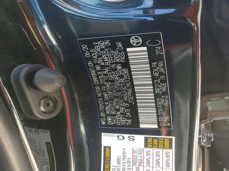 2021 TOYOTA COROLLA LE  