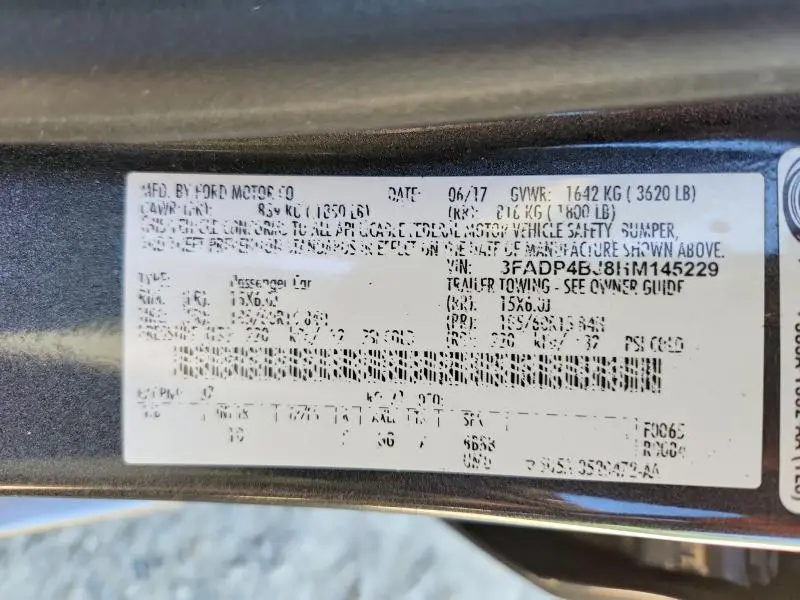 2017 FORD FIESTA SE  