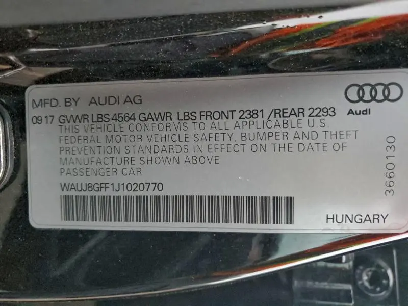 2018 AUDI A3   