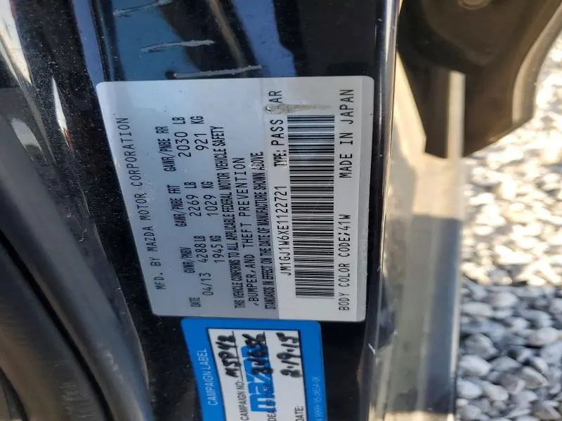 2014 MAZDA 6 GRAND TOURING  