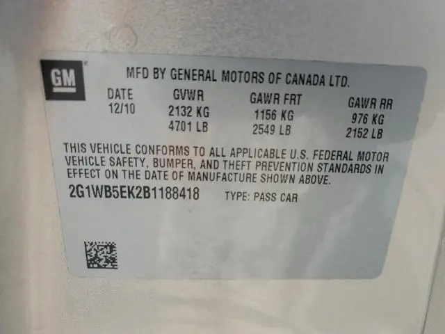 2011 CHEVROLET IMPALA LT  