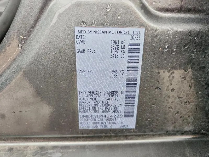 2025 NISSAN ALTIMA SV  