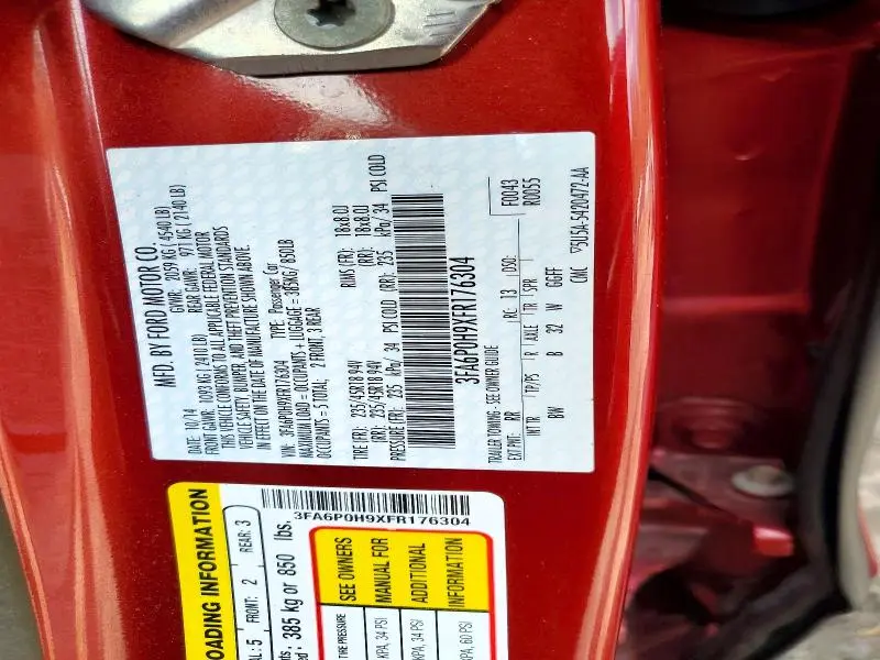 2015 FORD FUSION SE  