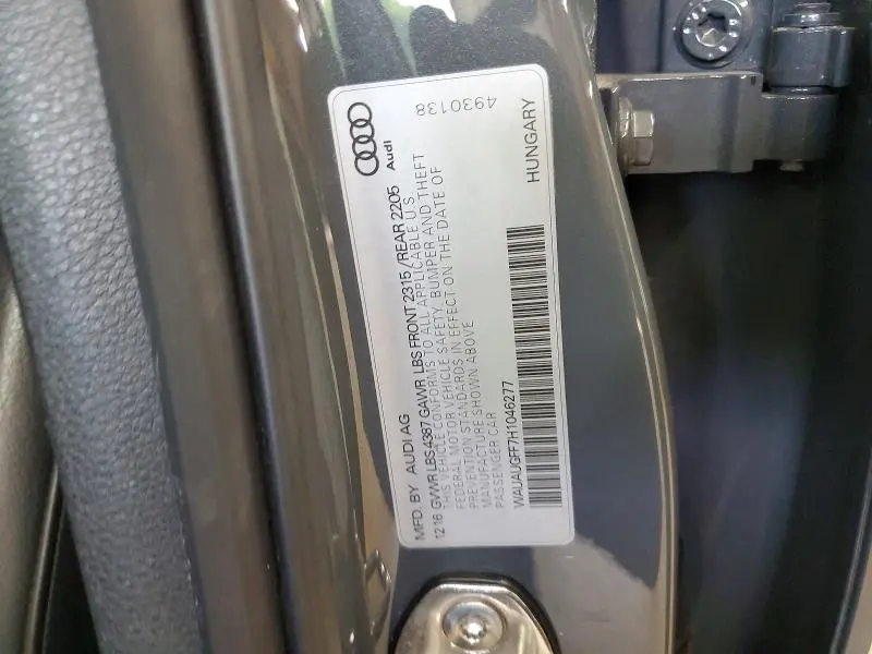 2017 AUDI A3 PREMIUM  