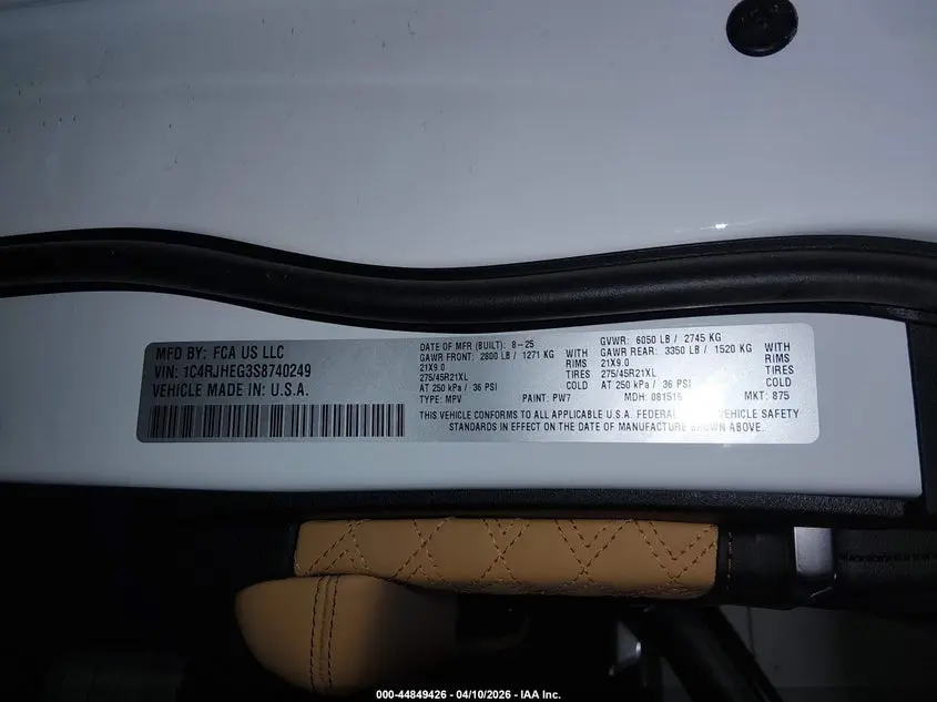 2025 JEEP GRAND CHEROKEE SUMMIT 4X4