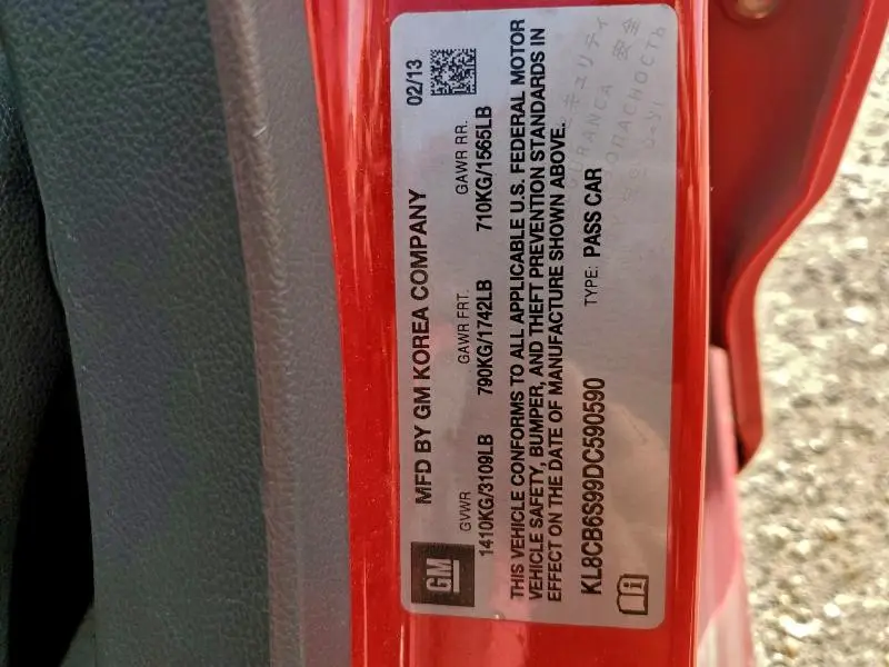 2013 CHEVROLET SPARK LS  