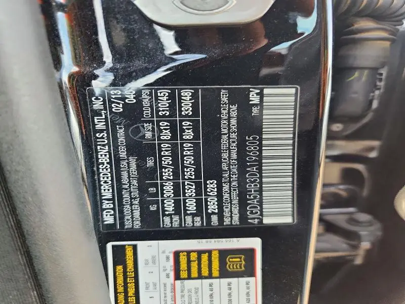 2013 MERCEDES-BENZ ML 350 4MATIC  