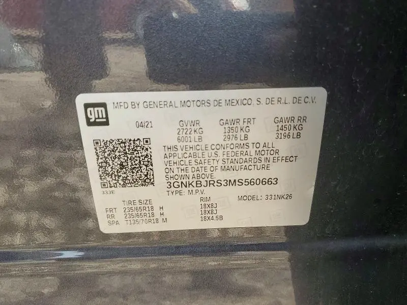 2021 CHEVROLET BLAZER 3LT  