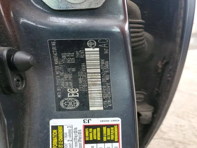 2011 TOYOTA COROLLA BASE  