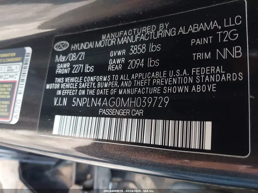 2021 HYUNDAI ELANTRA SEL