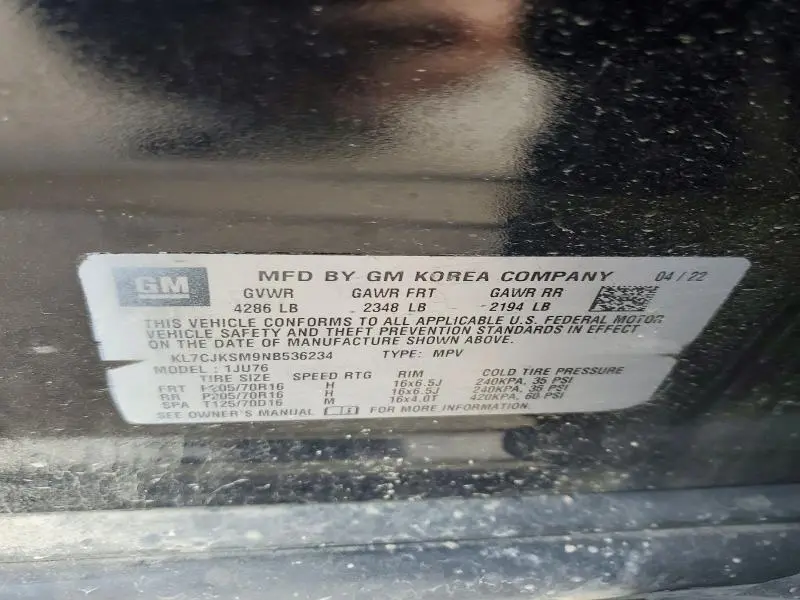 2022 CHEVROLET TRAX LS  
