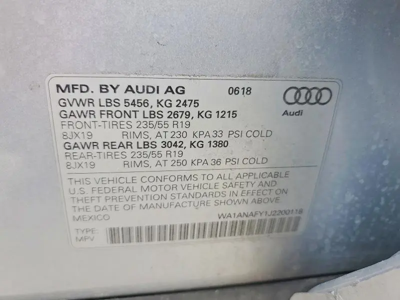 2018 AUDI Q5 PREMIUM  