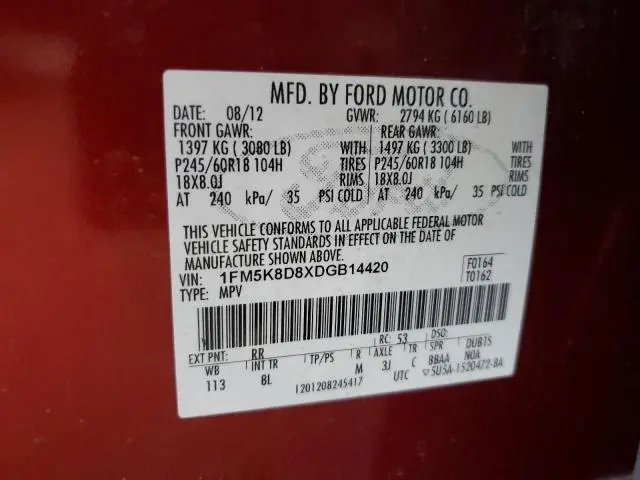 2013 FORD EXPLORER XLT  
