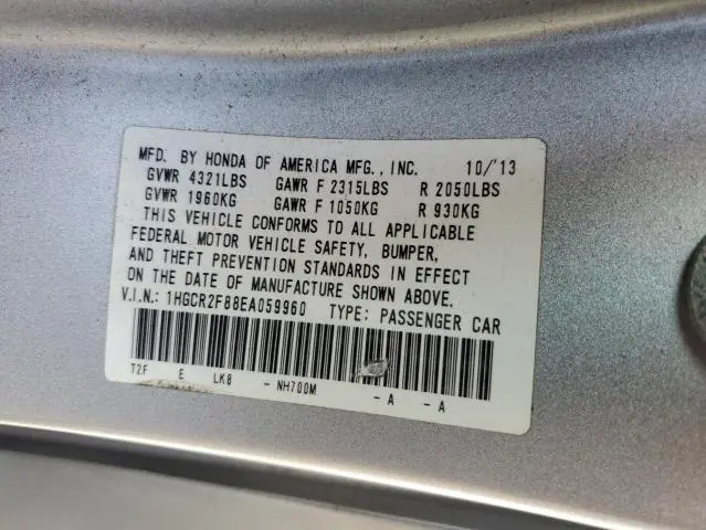 2014 HONDA ACCORD EXL