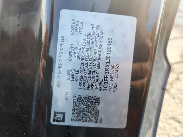 2018 CHEVROLET CAMARO LT  