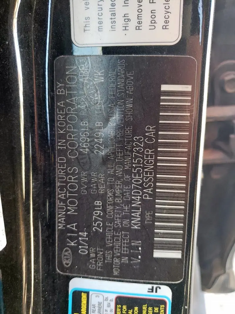 2014 KIA CADENZA PREMIUM  