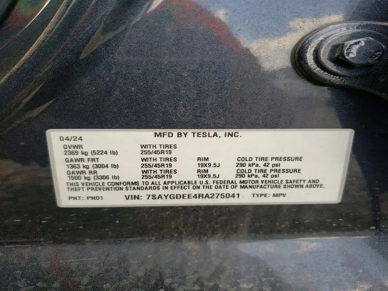 2024 TESLA MODEL Y   
