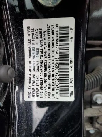 2020 HONDA CIVIC LX  