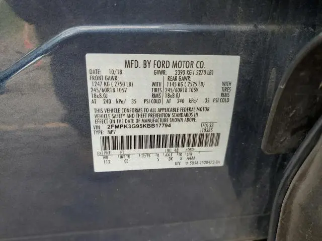 2019 FORD EDGE SE  