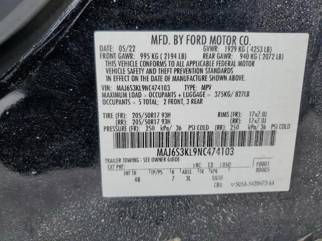 2022 FORD ECOSPORT TITANIUM  