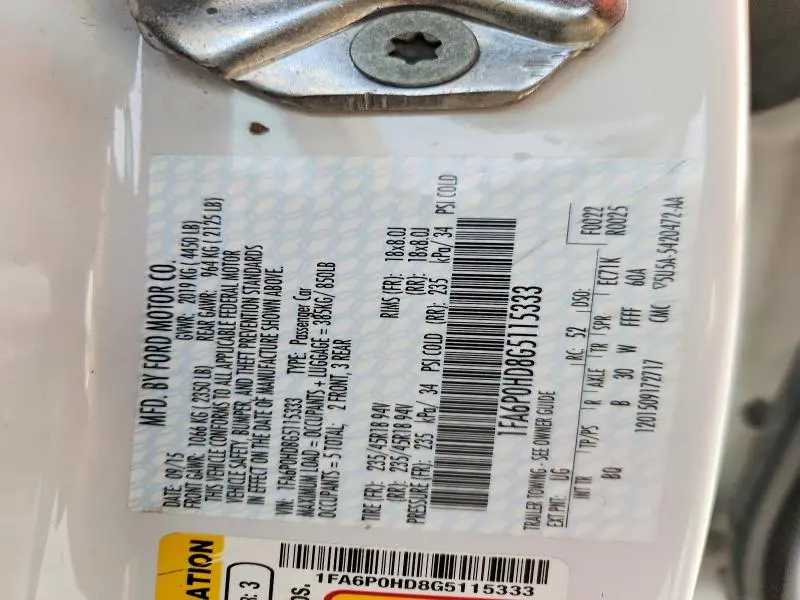2016 FORD FUSION SE  