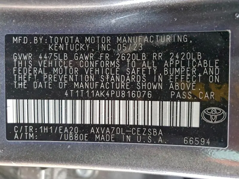 2023 TOYOTA CAMRY SE NIGHT SHADE  