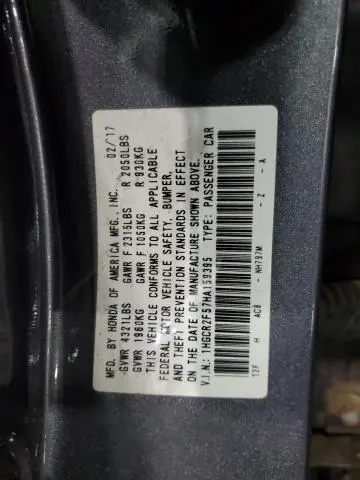 2017 HONDA ACCORD SPORT  