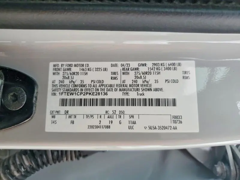 2023 FORD F150 SUPERCREW  