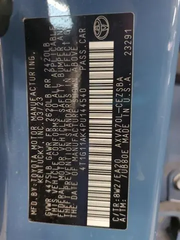 2023 TOYOTA CAMRY SE NIGHT SHADE  