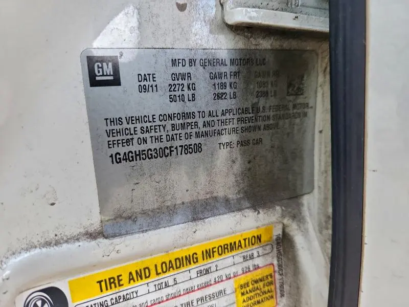 2012 BUICK LACROSSE PREMIUM  