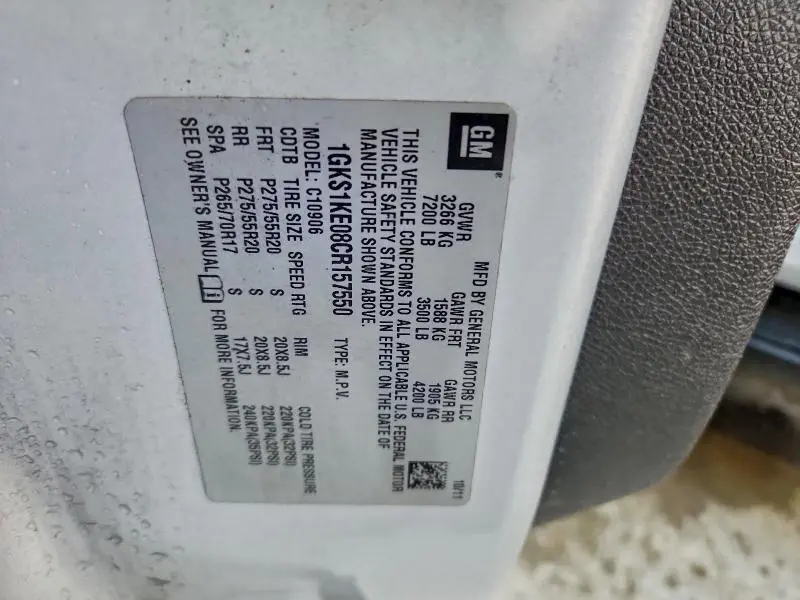 2012 GMC YUKON XL C1500 SLT  