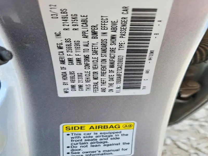 2012 ACURA TL   