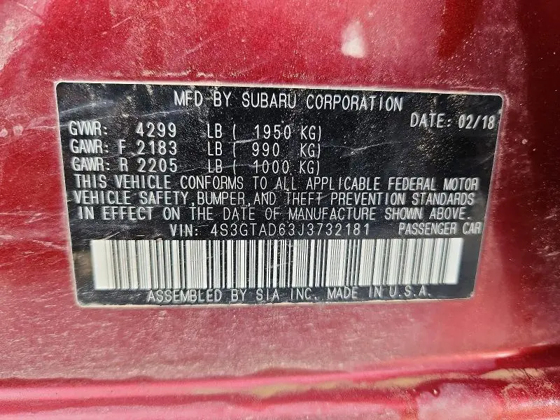 2018 SUBARU IMPREZA PREMIUM PLUS  