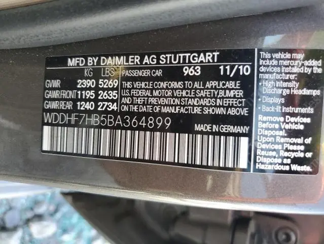 2011 MERCEDES-BENZ E 63 AMG  