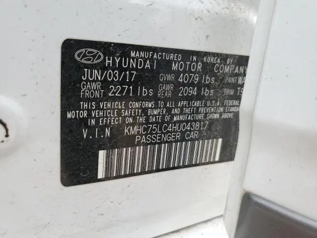 2017 HYUNDAI IONIQ SEL  