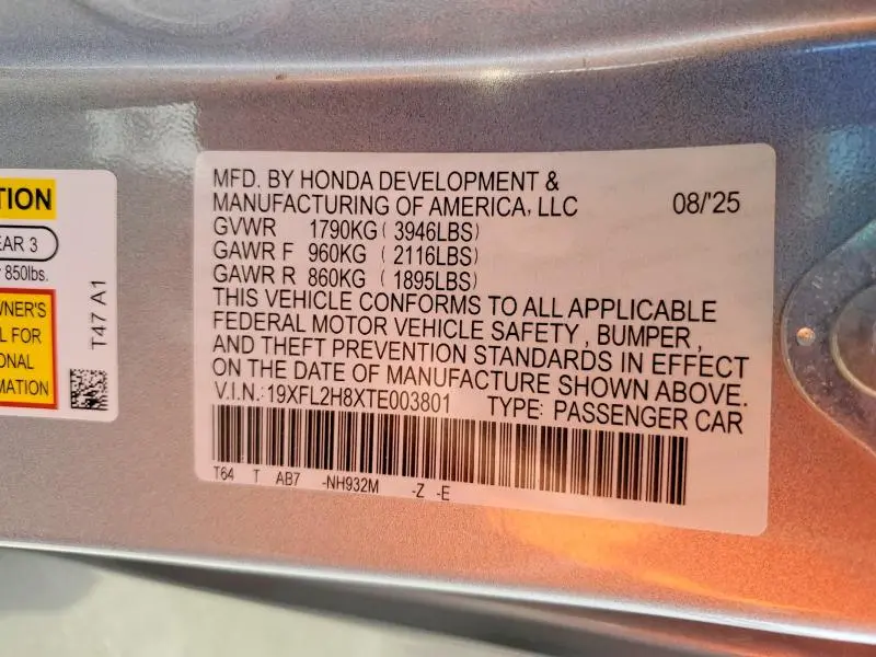 2026 HONDA CIVIC SPORT  