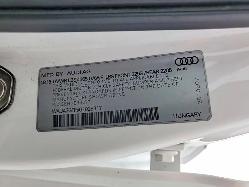 2016 AUDI A3 PREMIUM  