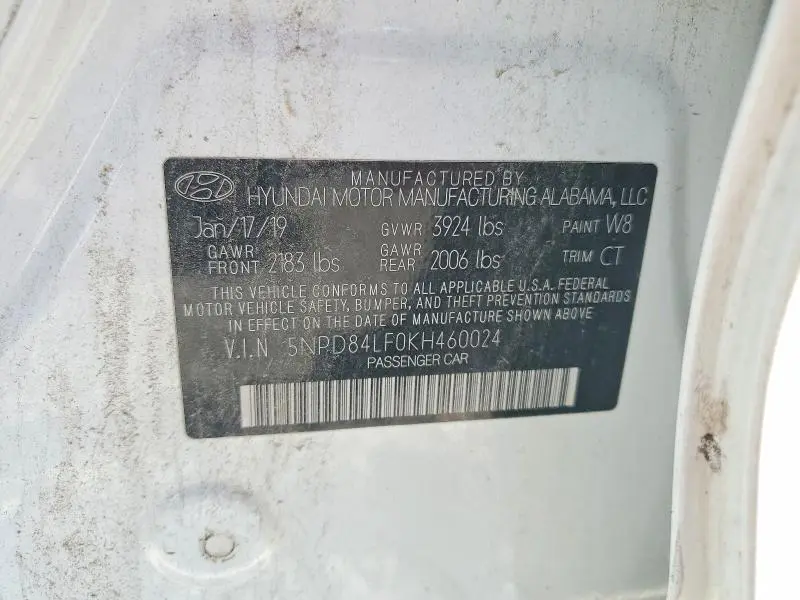 2019 HYUNDAI ELANTRA SEL  