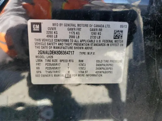 2013 CHEVROLET EQUINOX LT  