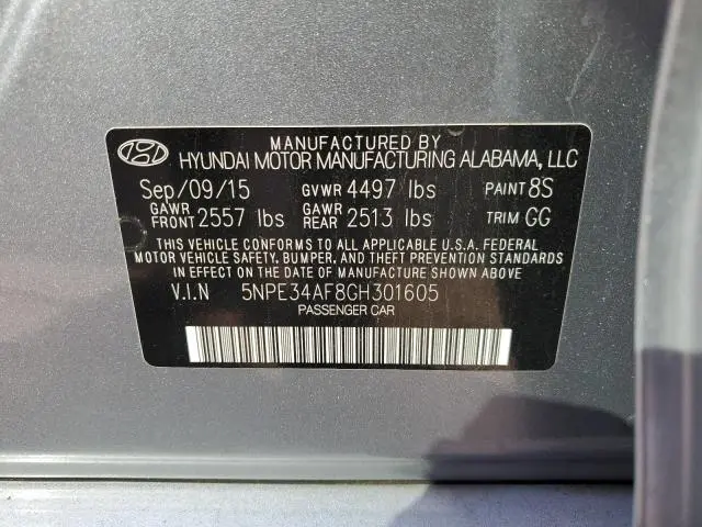 2016 HYUNDAI SONATA SPORT  
