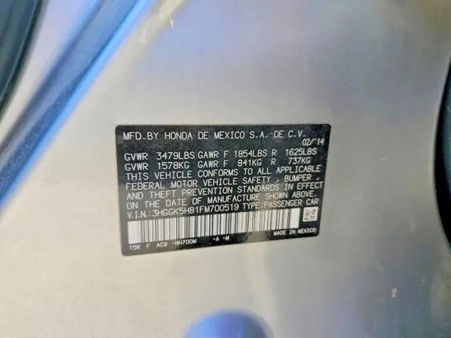 2015 HONDA FIT EX  