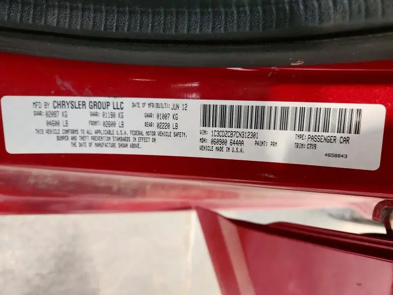 2012 DODGE AVENGER SXT  