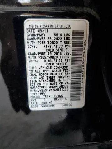 2012 INFINITI FX35   